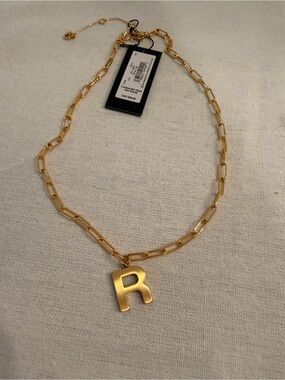 Kate Spade - Gold Initial 'R' Pendant Necklace - Women Jewelry